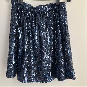 QMack sequins navy blue skirt
